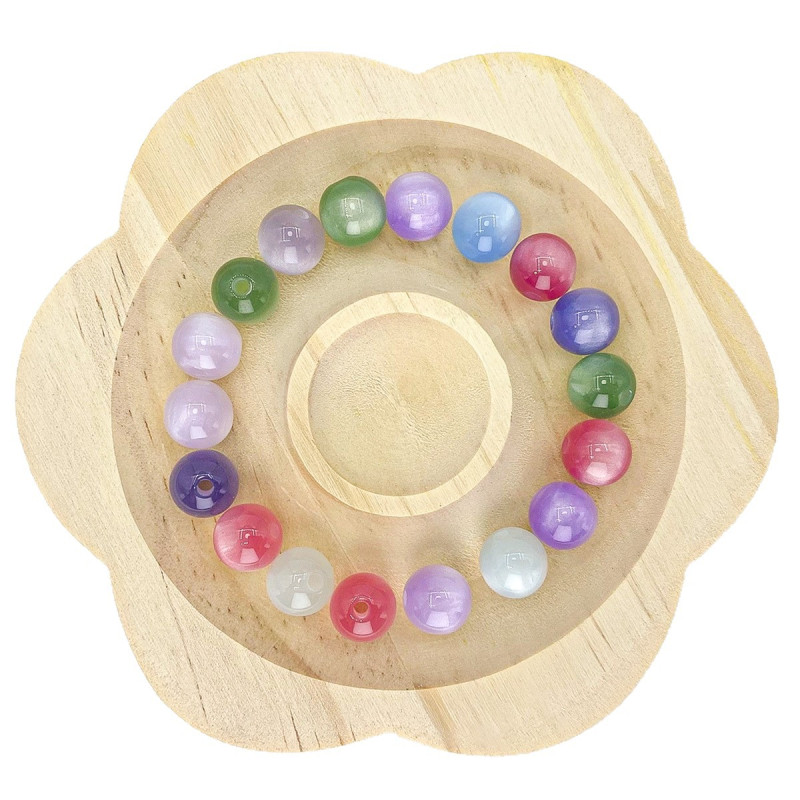 UV light-changing resin imitation cat's eye beads sunlight-sensitive color-changing loose beads diy jewelry bracelet bracelet beads