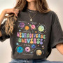 European Size Cross-Border Cotton Autism Awareness Shirt, Neurodiverse Universe Shir