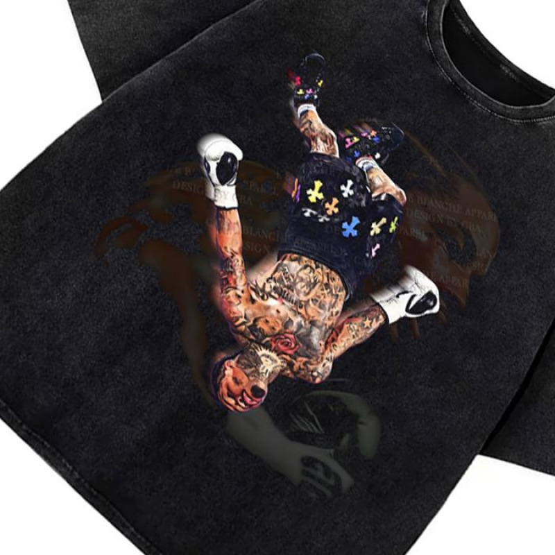 European Size Cross-Border Cotton Gervonta Tank Davis Flip T-Shirt Tank Davis Boxing