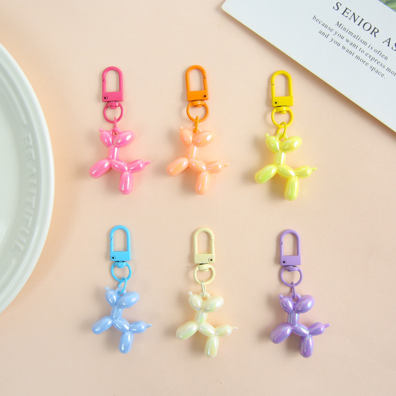 New cartoon laser balloon dog pendant creative keychain bag pendant diy handmade accessories material wholesale