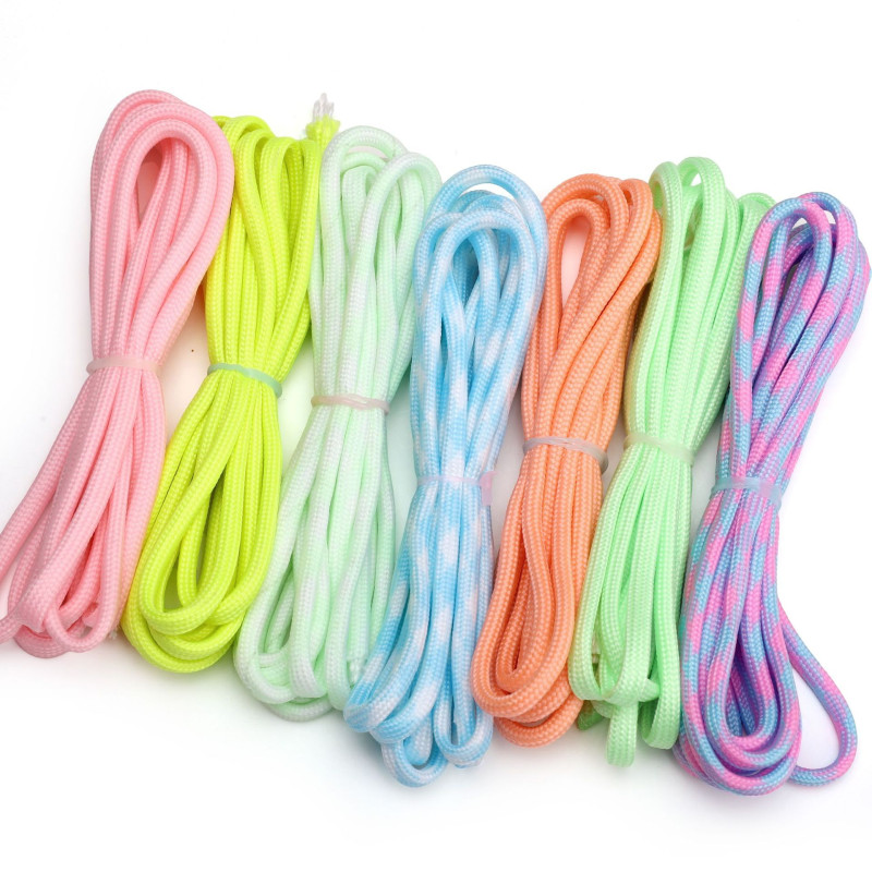4mm nylon 7-core luminous umbrella rope diy hand-woven jewelry cord crafts keychain bundling packaging rope