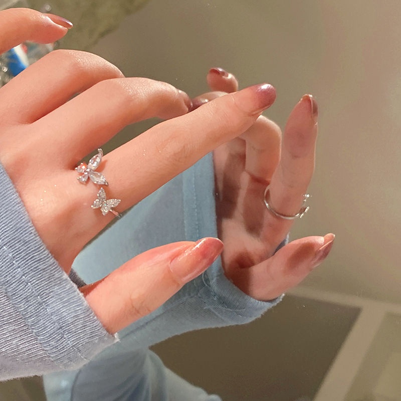 New popular diy design simple women's ring, a birthday gift for your girlfriend, a versatile and exquisite ring