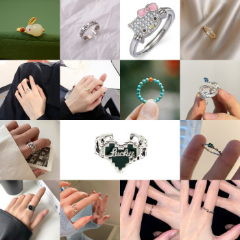 New popular diy design simple women's ring, a birthday gift for your girlfriend, a versatile and exquisite ring