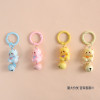 New Cartoon Kitten Keychain Colorful Bell Accessories Student School Bag Cute Pendant Best Friend Gift