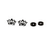 Mini cute stainless steel cut hollow lotus flower earrings for girls fresh and versatile earrings wholesale