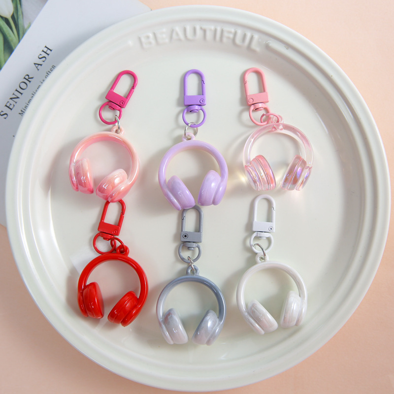 New ins style versatile three-dimensional earphone keychain cute bag pendant exquisite decoration diy handmade jewelry accessories