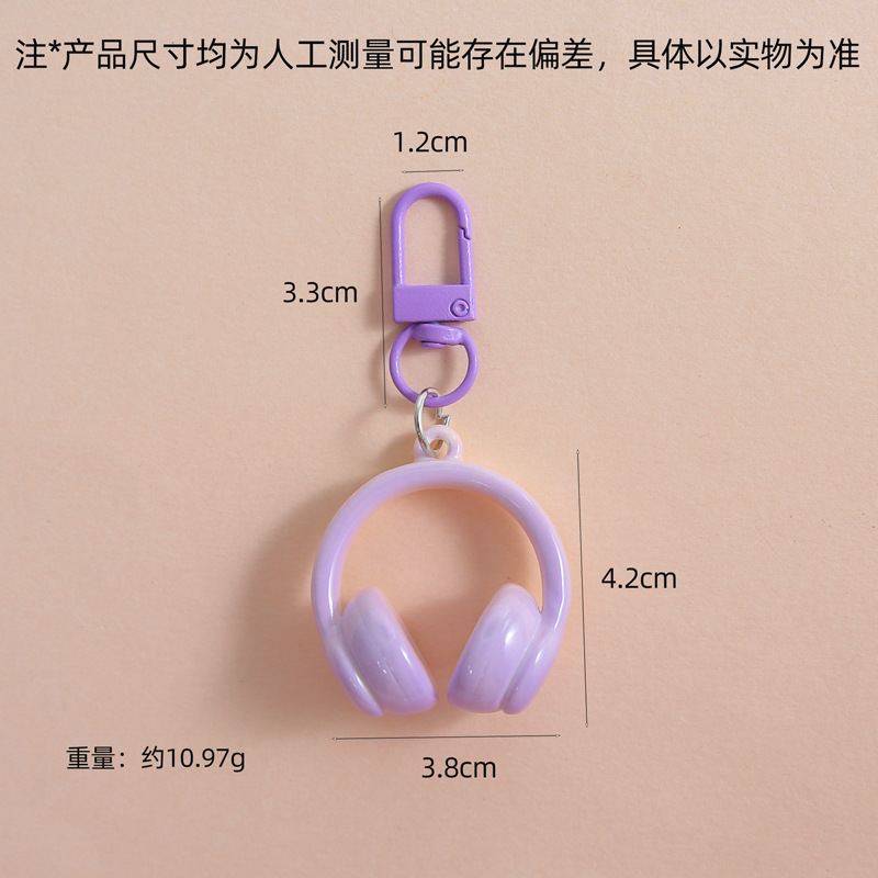 New ins style versatile three-dimensional earphone keychain cute bag pendant exquisite decoration diy handmade jewelry accessories
