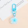 New color transparent cherry blossom keychain love accessories cute female bag pendant diy handmade jewelry accessories