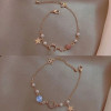 Women's Design Bracelet Trendy Fashion Simple Bracelet Best Friend Star and Moon Zircon Pearl Bracelet Niche Light Luxury Pearl Bracelet