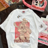 European Size Cross-Border Pure Cotton Cartoon Anime Short-Sleeved T-Shirt for Women 2024 Summer New Loose and Versatile Half-Sleeved White