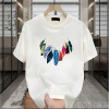 European Size Cross-Border Pure Cotton Summer New Chinese Style Pure Cotton Short-Sleeved T-Shirt for Men and Women, National Trend Design, Loose and Casual