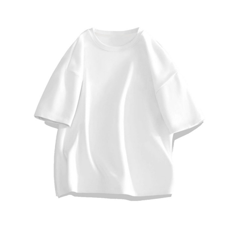 Ouma cross-border pure cotton is exclusively for overseas wholesale~Heavyweight pure cotton short-sleeved T-shirts for men and women, the same style for summer, trendy and loose