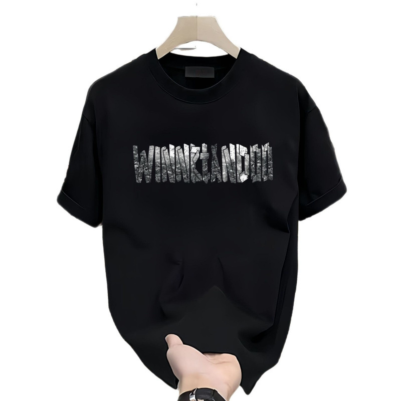 Ouma cross-border pure cotton is exclusively for overseas wholesale~Heavyweight pure cotton short-sleeved T-shirts for men and women, the same style for summer, trendy and loose