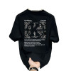 European code cross-border pure cotton Hong Kong style short-sleeved cotton tops for men and women summer loose American T-shirts new trendy brands