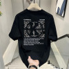 European code cross-border pure cotton Hong Kong style short-sleeved cotton tops for men and women summer loose American T-shirts new trendy brands