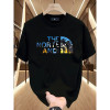 European Size Cross-Border Pure Cotton Exclusively for Overseas Wholesale~Heavyweight Pure Cotton Short-Sleeved T-Shirts for Men and Women, Summer Trendy Loose