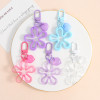 New dopamine large hollow flower keychain small peach heart accessories women's bag pendant diy handmade materials