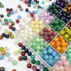 8mm gilt oil painting beads resin straight hole smudged round beads loose beads diy handmade beaded necklace bracelet material