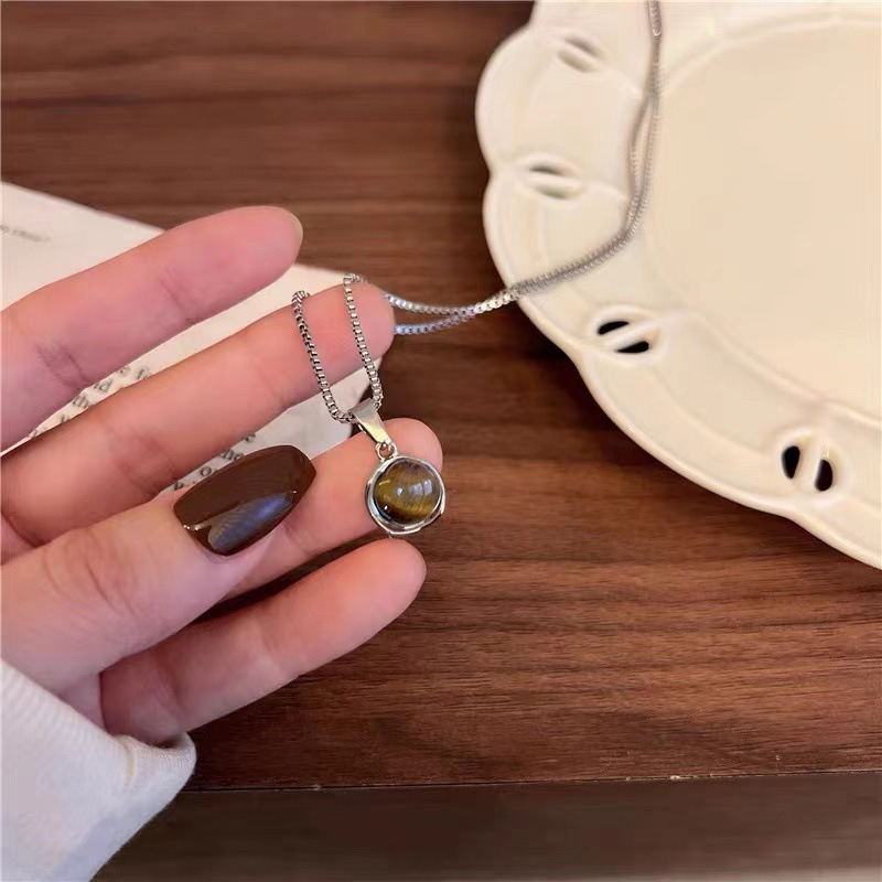 Korean style fashion geometric necklace for women ins cool style spliced ​​clavicle chain sweater chain light luxury niche