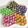 10mm water-dyed Chinese style ink-dyed pattern glass beads glass beads handmade diy jewelry accessories beads loose beads beads