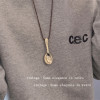 Eat and drink without worries, drawstring design spoon necklace for women 2025 new long sweater chain, light luxury and high-end accessories