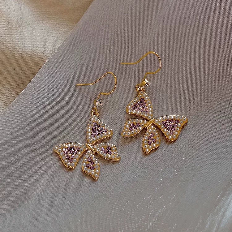 2025 New Super Fairy Butterfly Earrings for Women, Fresh and Versatile Temperament Earrings, Earrings, Earrings, Light Luxurious Niche