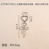 New idea zinc alloy sweet and cool hollow bow key pendant pendant necklace bracelet earrings accessories materials wholesale
