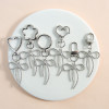 New idea zinc alloy sweet and cool hollow bow key pendant pendant necklace bracelet earrings accessories materials wholesale