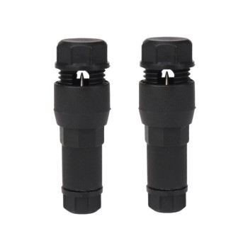 2pcs /Pack Stripping-free Thimble T-shaped Connector Downlight Wiring-free Connector(Black)
