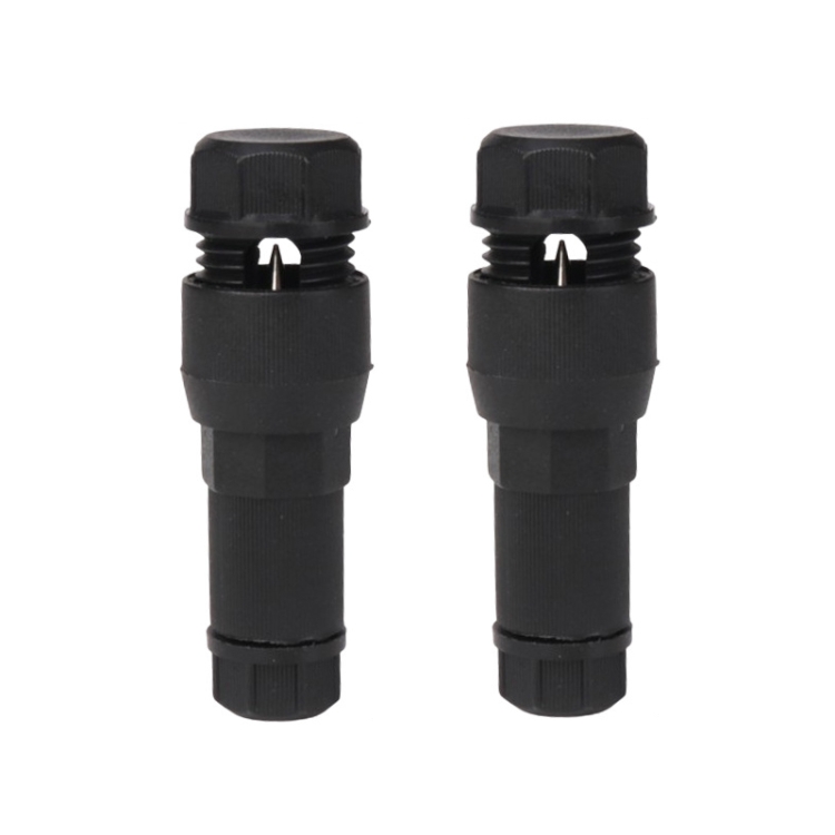 2pcs /Pack Stripping-free Thimble T-shaped Connector Downlight Wiring-free Connector(Black)