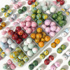 10mm Glass Oil Painting Imitation Ceramic Beads Loose Handmade Beading Material Bracelet