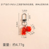 New Candy-colored Transparent Bear Keychain Peach Heart Jewelry Pendant Creative