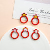 Zinc Alloy Red God of Wealth Spring Buckle Keychain Jewelry Bag Pendant Ring Hook