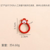 Zinc Alloy Red God of Wealth Spring Buckle Keychain Jewelry Bag Pendant Ring Hook