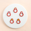 Zinc Alloy Red God of Wealth Spring Buckle Keychain Jewelry Bag Pendant Ring Hook