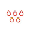 Zinc Alloy Red God of Wealth Spring Buckle Keychain Jewelry Bag Pendant Ring Hook