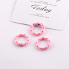 25mm Color Painted Polka Dot Spring Ring Round Open Keychain Diy Doll Accessories