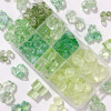 Colorful Glass Four-leaf Clover Flat Bead Bracelet Loose Handmade Diy Making Necklace
