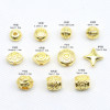 14k Gold-plated High Color Retention Star Separated Beads Oval Three-dimensional Pattern