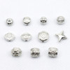 14k Gold-plated High Color Retention Star Separated Beads Oval Three-dimensional Pattern