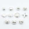 14k Gold-plated High Color Retention Star Separated Beads Oval Three-dimensional Pattern