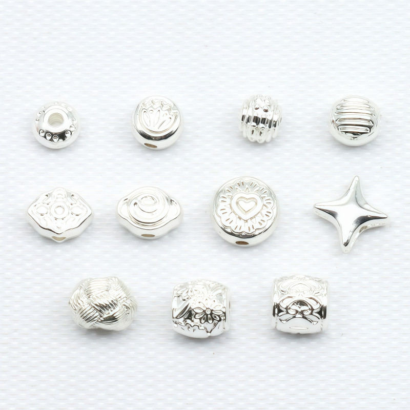 14k Gold-plated High Color Retention Star Separated Beads Oval Three-dimensional Pattern