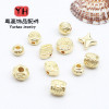 14k Gold-plated High Color Retention Star Separated Beads Oval Three-dimensional Pattern