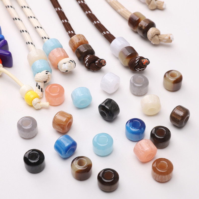 12x10mm Resin Large Hole Beads Loose Handmade Diy Bracelet Necklace Mobile Phone Chain