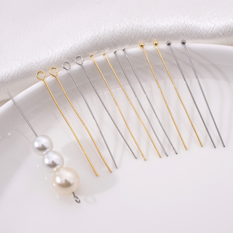 Stainless Steel 9-shaped Needle T-shaped Ball Round Head Positioning Beading Handmade Diy