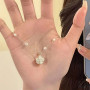 Camellia Necklace Women's 2023 Light Luxury Niche Sweater Clavicle Chain Design High-end