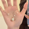 Camellia Necklace Women's 2023 Light Luxury Niche Sweater Clavicle Chain Design High-end