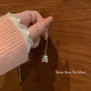 Bear Necklace Women's 2025 New Light Luxury Niche Design Accessories Pendant