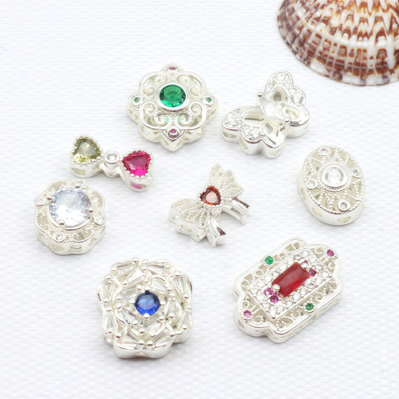 14k Gold-filled Color-preserved Micro-paved Zircon Butterfly Spacer Beads Round
