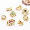 14k Gold-filled Color-preserved Micro-paved Zircon Butterfly Spacer Beads Round